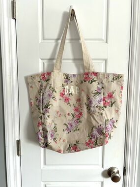 Gap x LoveShackFancy Floral Canvas Tote Bag Large Pink Cream SOLD OUT LSF